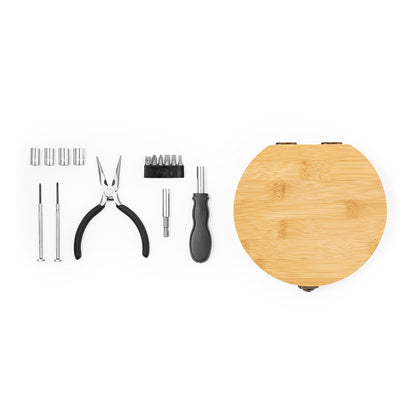 Kit de ferramentas caixa bambu