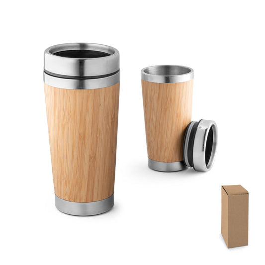 Copo de bambu e inox